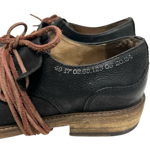 John Fluevog Warde Black Leather Oxford Unisex Handcrafted Shoes Men’s 7 Women 9 - Picture 5 of 16